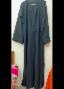 Elegant Black Abaya with Lace Trim