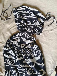 Monochrome Patterned midi dress