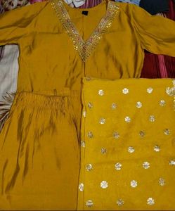 Elegant Yellow Kurta Set with Dupatta
