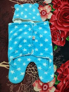 BeyBee 3 In 1 baby Blanket Warapper-Sleeping Bag for New Born Babies (Blue)