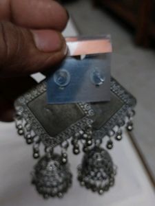 Oxidized Mirror Earing
