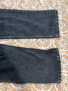 Knee Ribbed Charcol Denim