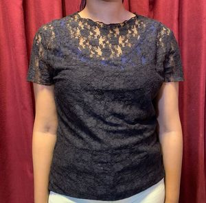 Black Lace Top With Camisole