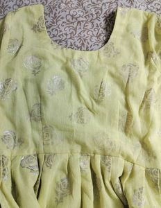 Elegant Yellow Printed Kurta