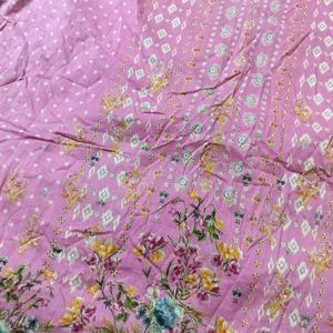Pink Kurta with Floral Print