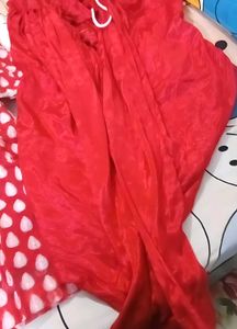 Red &amp; White Kurta Set
