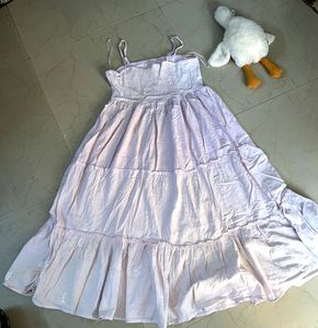 Chic Lavender Tiered Maxi Dress