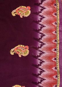 Elegant Purple Embroidered Saree
