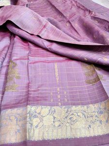 pure Kanchi pattu saree Elegant Lavender Sare