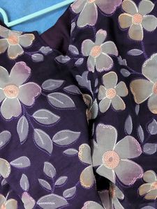 🪻Violet Short floral kurti