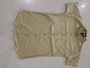 Men's Beige Casual Shirt