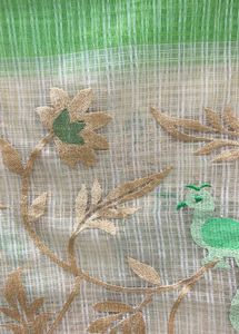 Green saree(cotton)