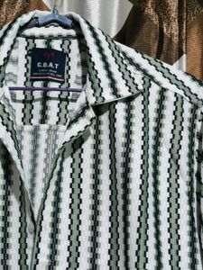 GOAT Striped Button-Up Shirt