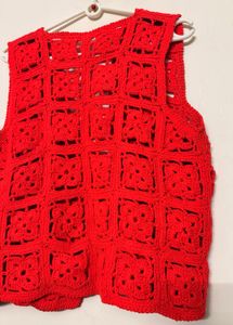 Red Crochet Vest ❤️