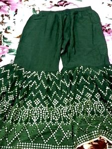 Green Bandhani sharara