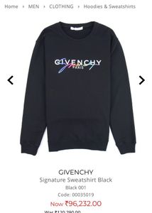 Givenchy Paris Black Sweatshirt