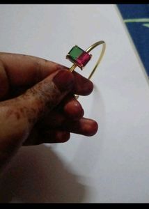 Chic Dual-Color Stone Bangle