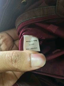 Authentic MCM Burgundy Leather Bag