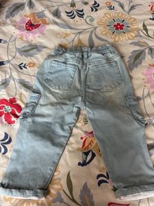 Light Blue Cargo Jeans for kids
