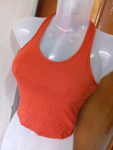 Orange Racerback Tank Top