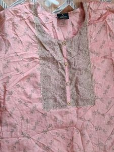 Pink Printed Kurta