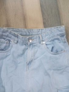 Light Wash Cargo Jeans