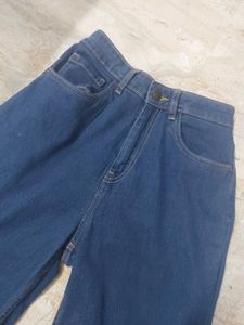 Women's Wide Leg Blue Jeans