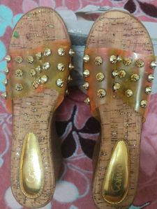 Studded Wedge Sandals