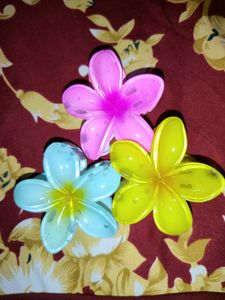 Set of 3 Flower Hair Clips