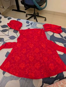 Chic Red Off-Shoulder Dress
