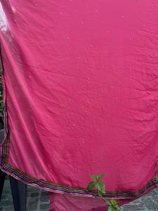 Embellished Magenta Dupatta