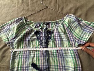 checked casual top