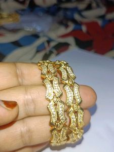 Gold Plated Cz Stone Bangle