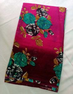 Vibrant Floral Print Saree