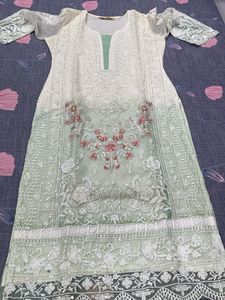 Elegant pakistani Embroidered Kurta Set