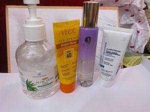 Perfume, Aloevera gel,Sunscreen Combo