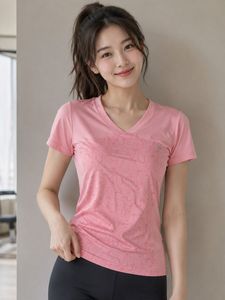 Cute Pink adidas V-Neck Printed T-Shirt