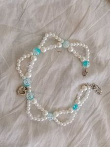 Charming Pearl Necklace with Heart Charm