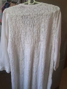 Elegant White Chikankari Kurti