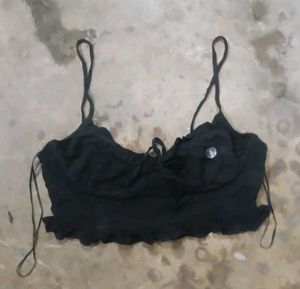 Stylish Black Cami Crop Top
