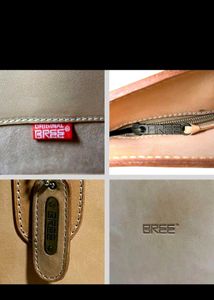 Authentic Bree Brown genuine Leather Tote Bag