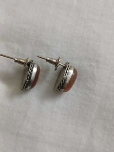 Elegant Oval Stone Earrings