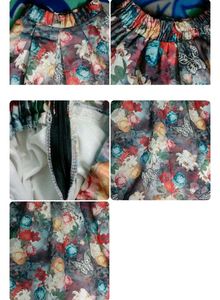Floral Print A-Line Skirt