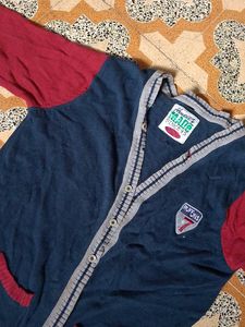 Men's V-Neck Button-Up Sweater