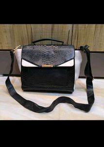 Chic Black & White Shoulder Bag