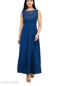 It is a very beautiful blue Colour Gown