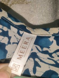 Blue Floral Print Kurta