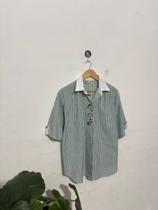 Striped Shirt with Embroidery Detail