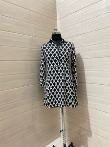 ZARA Stylish Black & White Printed Dress