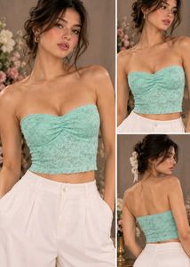 262510. Sheer Lace Tube Top